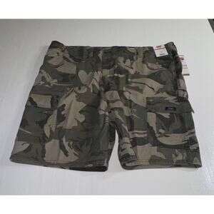 Men's Wrangler Flex Cargo‎ Camo Shorts Relaxed Fit Tech Pocket Size 46